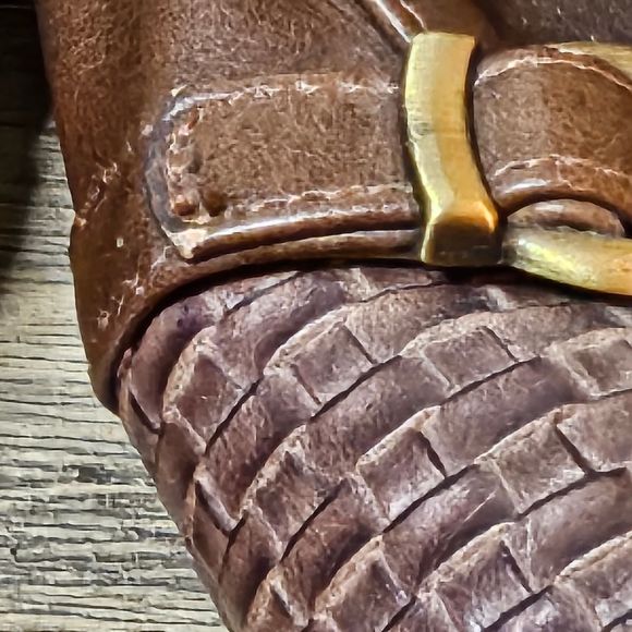 Women's Life Stride Faux Leather Brown Wedge Pump Slip On Shoe Size 11 Wide - Picture 4 of 13